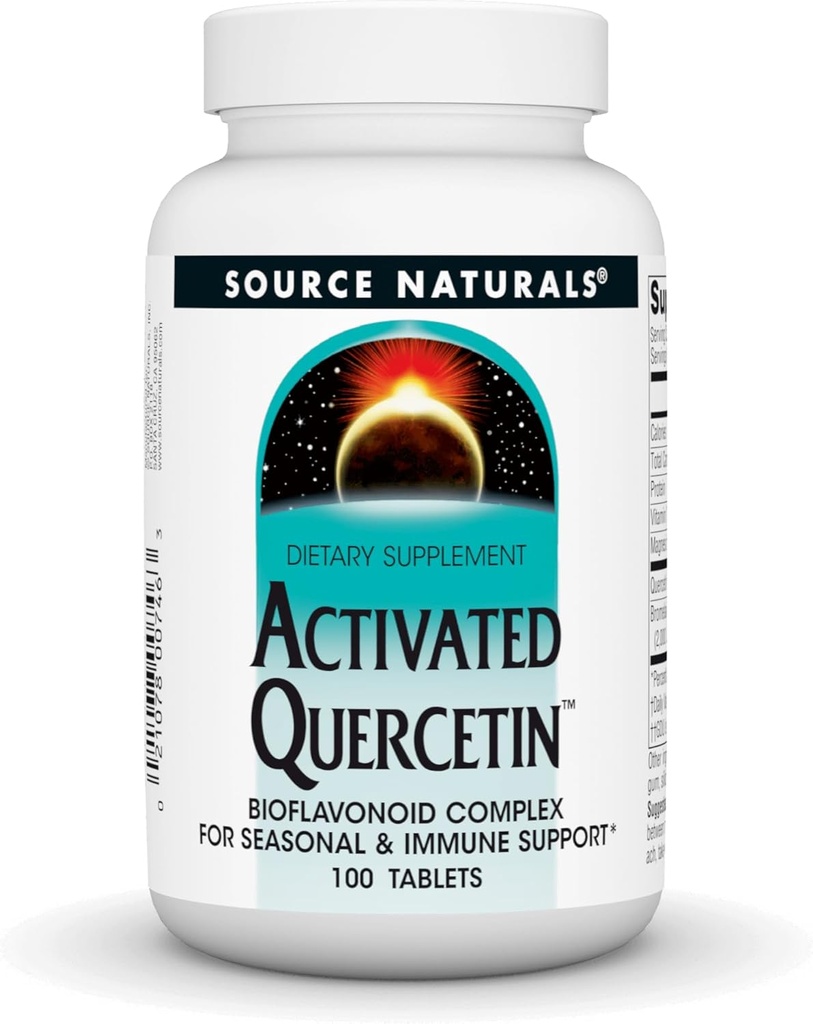 Naturals sursă activat Querbetin - Complex Bioflavonoid Plant- Derived - Aparare sezonieră și imună - 100 comprimate