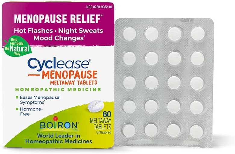 Boiron Cyclolase Menopause Tablete pentru eliberarea de Flash-uri fierbinți, transpirații de noapte, iritabilitate, și Swings Mood - 60 Conte