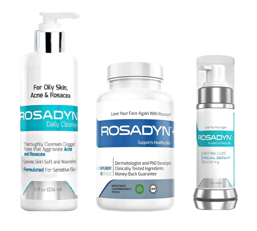 Produse de tratament rozacee, Set de 3