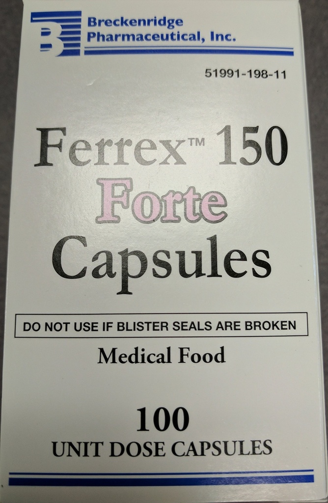 Ferrex 150 Capsule Forte - 100 cutii cu blistere
