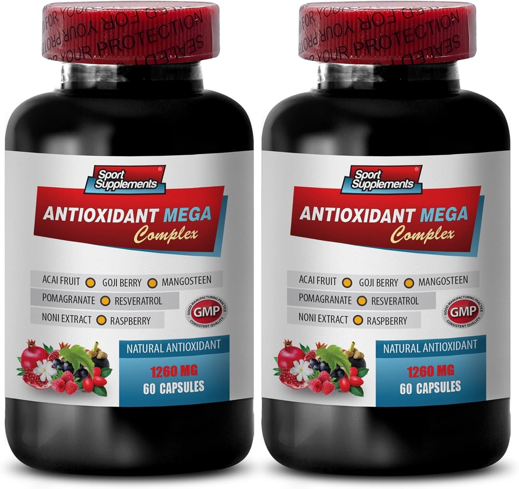 antioxidant multivitamine - ANTIOXIDANT MEGA COMPLEX 1440 MG - complex Resveratrol, Acai pastile de fructe de pădure, Trans-resveratrol, Goji pastile de fructe de pădure, capsule extract de rodii, Mangosteen - 2B 120 capsule