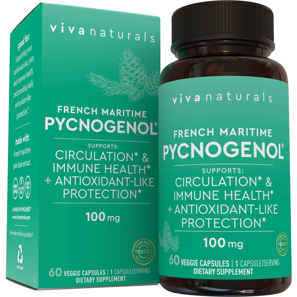 Viva Naturals Pycnogenol - 100 mg franceză de pin marin scoarță 