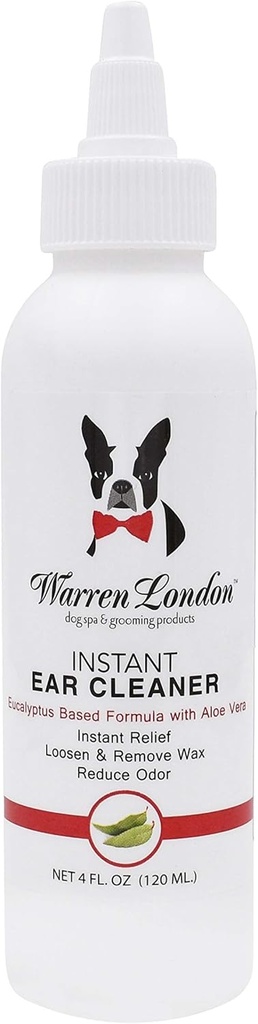 Warren London Instant Ear Cleaner- Dog Picături ureche w/Aloe pentru a preveni iritație 