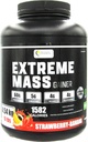Extreme Mass Greutate Gainer Constructor musculare, 10 lb (4.54 kg) cu mai puțin zahăr pentru antrenament intens Fabricat din calorie mare zer fortificat Proteina (Strawberry-Banana)