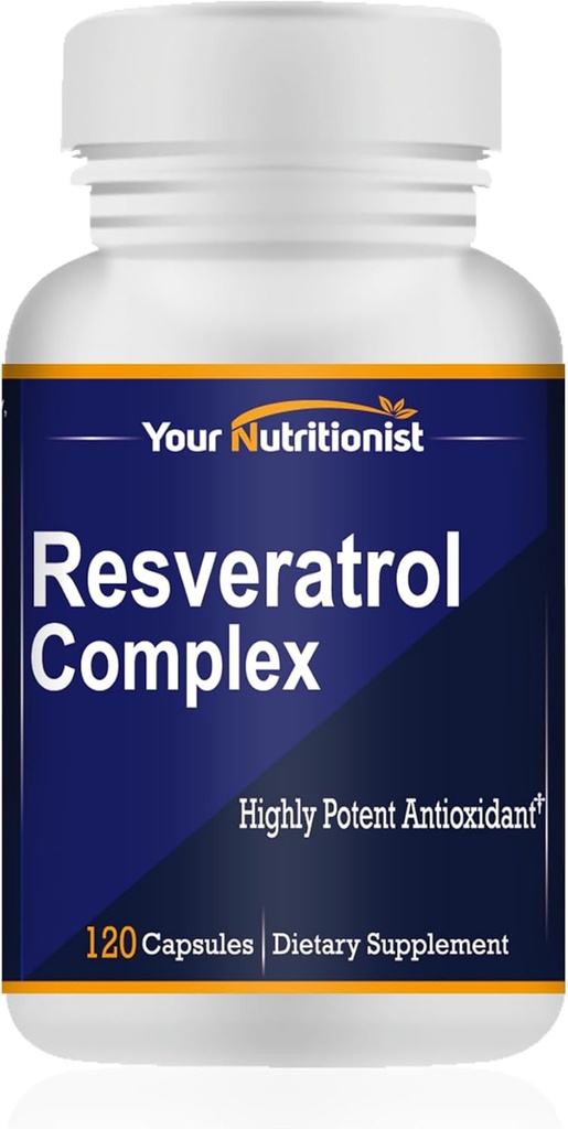 Resveratrol Complex Potent Antioxidants, 120 Capsules, 60 Days