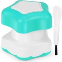 Johnbee Pill Crusher, Pill Grinder Fine Powder Extrem de bine. Compartimentul de depozitare. Pilulele Crushers pentru vârstnici, familie și animale de companie. Silicon Edges. Grind pastile multiple la o dată - Curățarea Brush (Cyan)