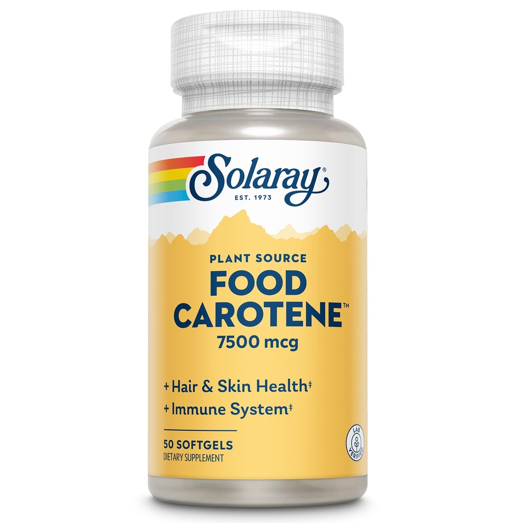 SOLARAY Food Caroten, Vitamina A ca Beta Caroten oxiu 