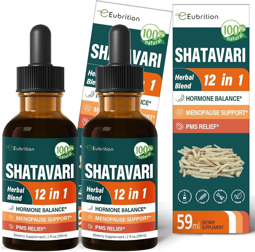 Shatavari Extract Hormone Armonie picături pentru femei Echilibru estrogen, Red Clover, Dong Quai & Black Cohosh Supliment pentru Menopause Relief, suport PMS w/Wild Yam, Vitex Berry. 4 oz