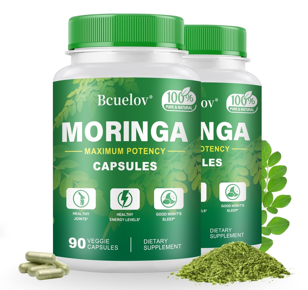 Capsulele Moringa 2 Sticle 800 mg Pure Moringa Powder Capsule 