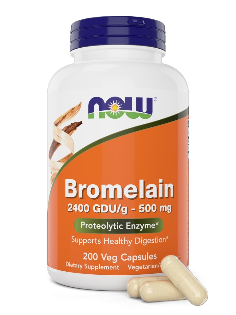 Acum Bromelain 500 mg, 200 Capsule Veg - Ananas natural, Proteolitic Enzyme Supliment, 2400 GDU