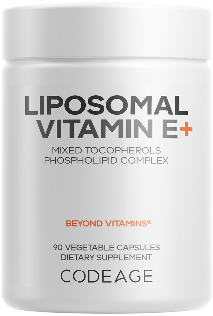 Codificare Suplimentul lipozomal Vitamina E - Toate vitaminele E Tocopherols - 3-Lonth Supply - Alpha Tocopherols, Beta, Gamma, și Delta - Tocopherols Liposomal mixt - non-GMO Fosfolipid - 90 capsule