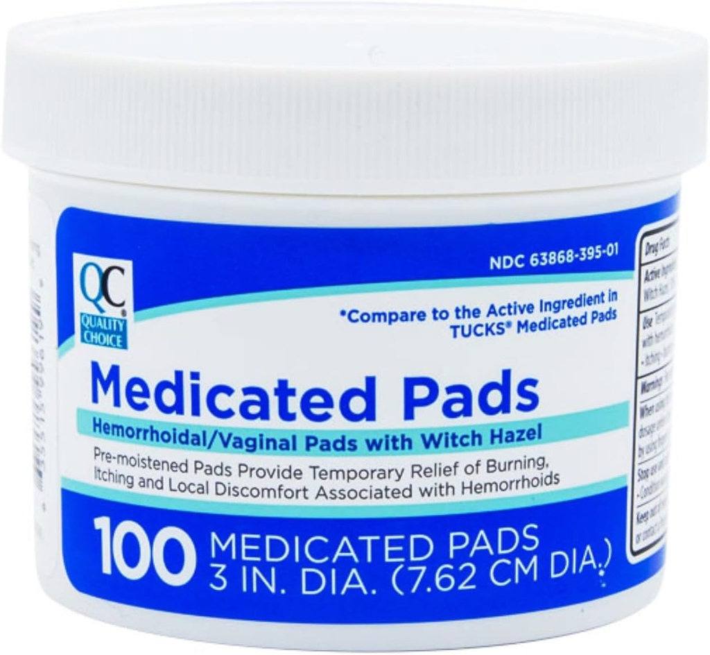 Alegerea de calitate Pad-uri hemoroizi Relief de răcire medicamentate 100 Fiecare conte