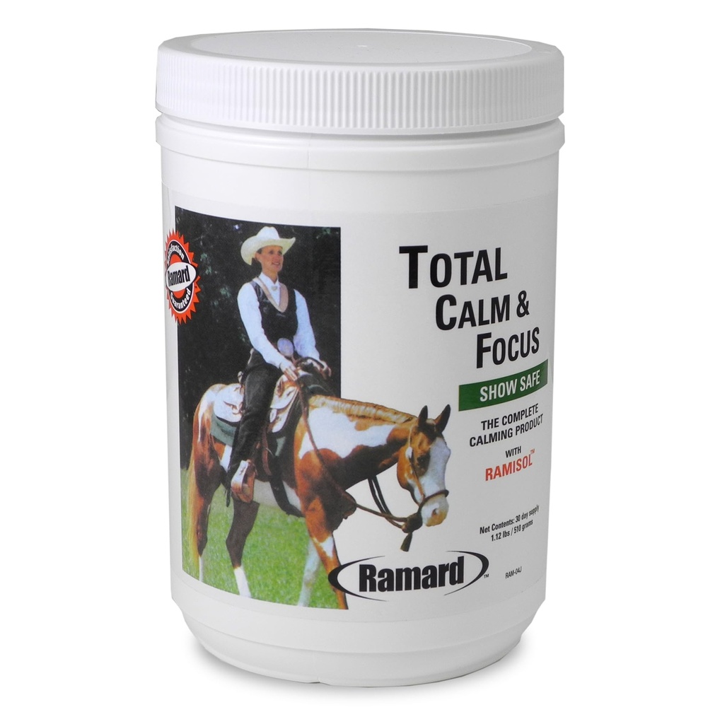 Ramard Total Calm și Focus pentru Cai Supliment - Magneziu & calmant Formula pentru Cai Show, Training, Alerta Mintala de Performanță Fără Drowlessness, Arată sigur, Pregătire perfectă pentru Cai 1 ambalaj