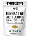 WHYZ Tongkat Ali Powder 113g, Pure LONGJACK 200:1 Extract Eurycoma Longifolia Supliment pulbere pentru creșterea performanței fizice și bine-Being, LONGJACK Tongkat Ali pentru bărbați și femei, 323 Serviri