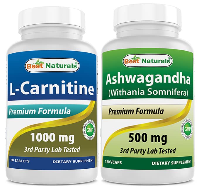 Cele mai bune naturale L-Carnitina 1000mg și extract de Ashwagandha 500 Mg