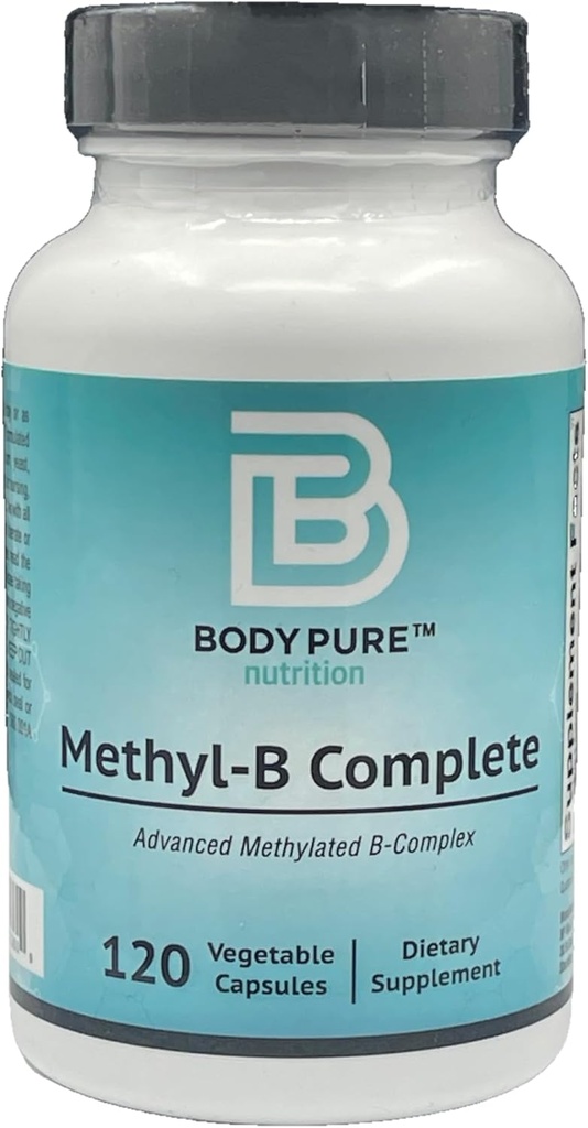 Organism pur metil-B complet - Vitamine B metilate esențial pentru producția de energie și sănătate generală 120-Capsule