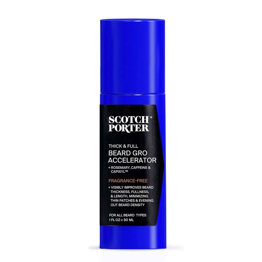 Scotch Porter Gro Accelerator cu barbă groasă și completă cu Capixyl, Cafeina & Rosemary 