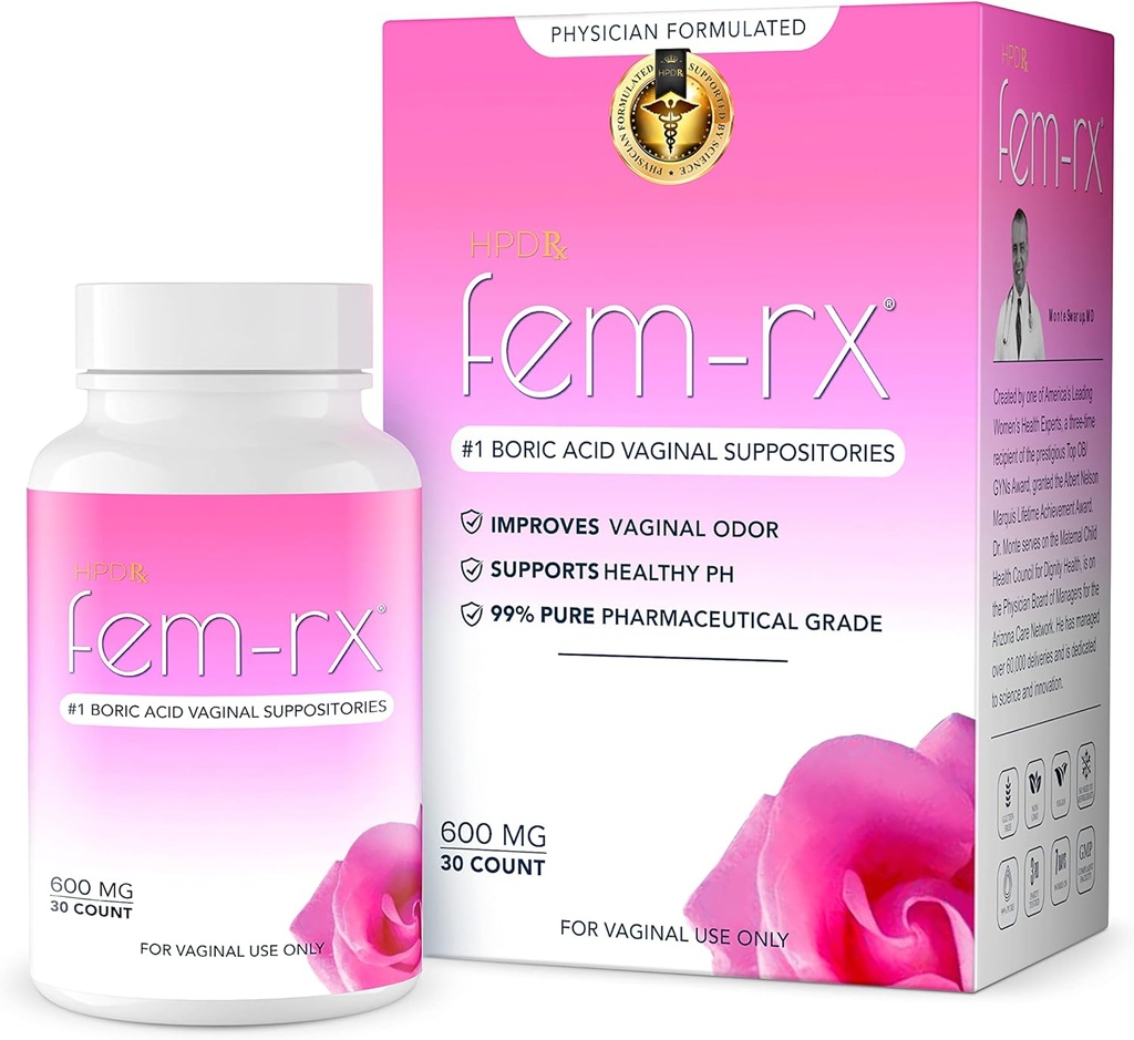 HPD Rx Fem-Rx Boric Acid Vaginale Suspecte pentru femei 