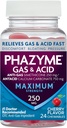 Phazyme Putere maximă gaz și acid de relief, lucrări rapide, aroma de cireșe, 24 Chews (Packing May Vary)