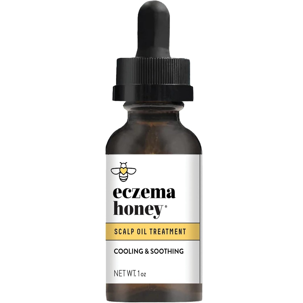 ECZEMA Honey Soothing Scalp Oil - Natural Honey Hair Oil & Scalp Care - Daily Itchy Scalp Relief Ser - Serum uscat Scalp Tratamentul ajută cu Psoriazis, Seborreic Dermatita, Mătreață & More (1 Oz)