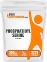BulkSupplements.com Pudră de fosforatidilserină - Supliment fosfotidilserină, Sursa de fasole de soia - 300mg per Serving (60mg de fosfatidilserină), 1kg (2,2 lbs) (Pachet de 1)