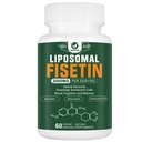 Liposomal Fisetin Supliment, 2000MG, 98% pure Fisetin Polifenoli Antioxidanti, cu Querbetin, TMG si Resveratrol, pentru imbatranire sanatoasa, suport cognitiv, 60 capsule