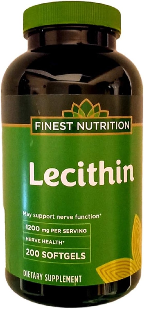 Finest Nutrition Lecithin 1200mg Softgels 200 ea de Finest Nutrition
