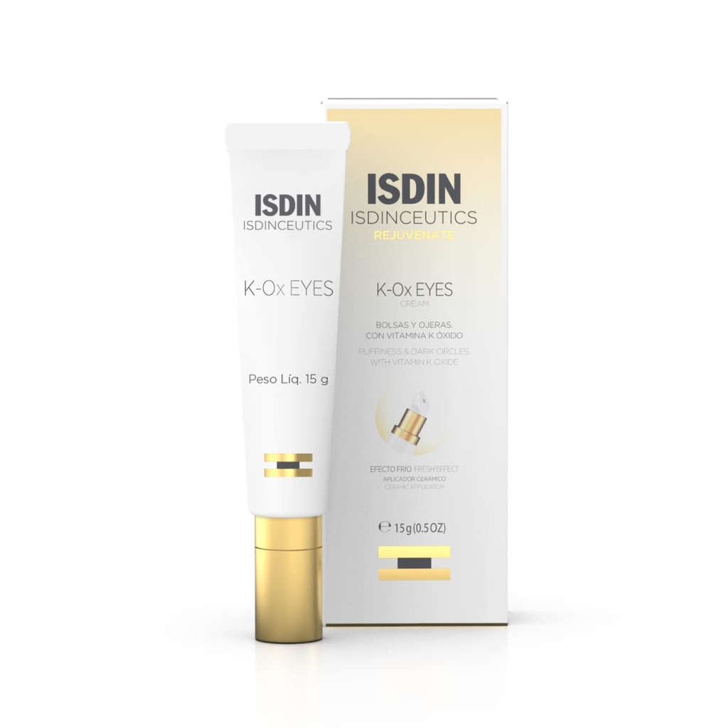 ISDIN Isdinceutics K-Ox Eyes - Rich Vitamin K oxid de ochi Cream for Dark Circles and Under-Eye Reîntinerire, 0.5 OZ