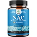 Naturas Craft NAC Supliment N-Acetyl Cysteine - Vegan de înaltă absorbţie NAC 600 mg pe capsule de servire - Glutatione Precursor pentru ficat Cleanse Detox & Reparare Plus Lung Health - 90 Conte