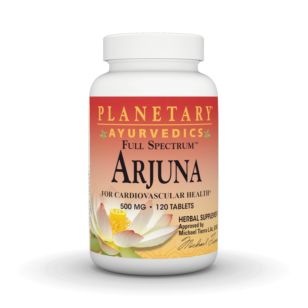 ERBALE PLANETARE Arjuna Supliment nutritional Ayurvedic Spectrum complet, 550 Mg, 120 Conte