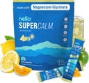 Nello Supercalm Drink Mix - Ashwagandha KSM 66, Magneziu Glicinate & L-Theanin Supliment, Vitamina D3 - Ashwagandha Root Extract - Focus și Relaxare Suport (20 Pachete de călătorie) - Lămâie