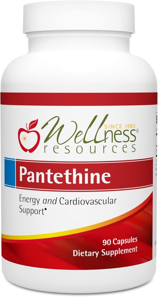 Resurse Wellness Pantethine - Active Vitamina B5. Vegan (300mg, 90 capsule)