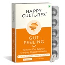 Culturi fericite Gut Simt Digestion Supliment Unique Blend de Probiotice pentru Daily Digestive Health B-Vitamins Gut Suplimentul de sănătate pentru Bloating, IBS, Digestion Testat clinic - 30 Veg Capsule