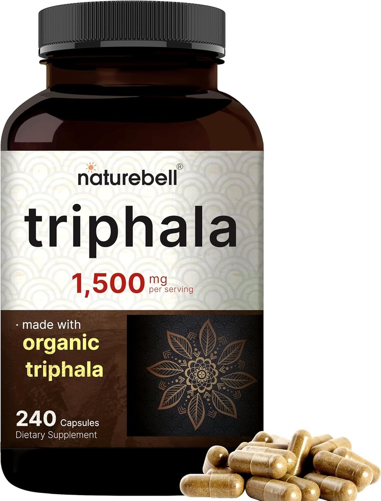 NatureBell Triphala capsule Supliment, 1.500 mg per servire 