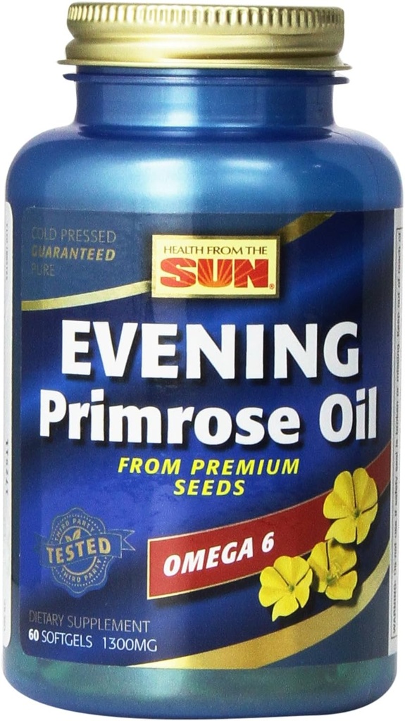 Sănătate de la Sun Evening Primrose Oil 1300 Mg, 60-conte (Pachet de 2)