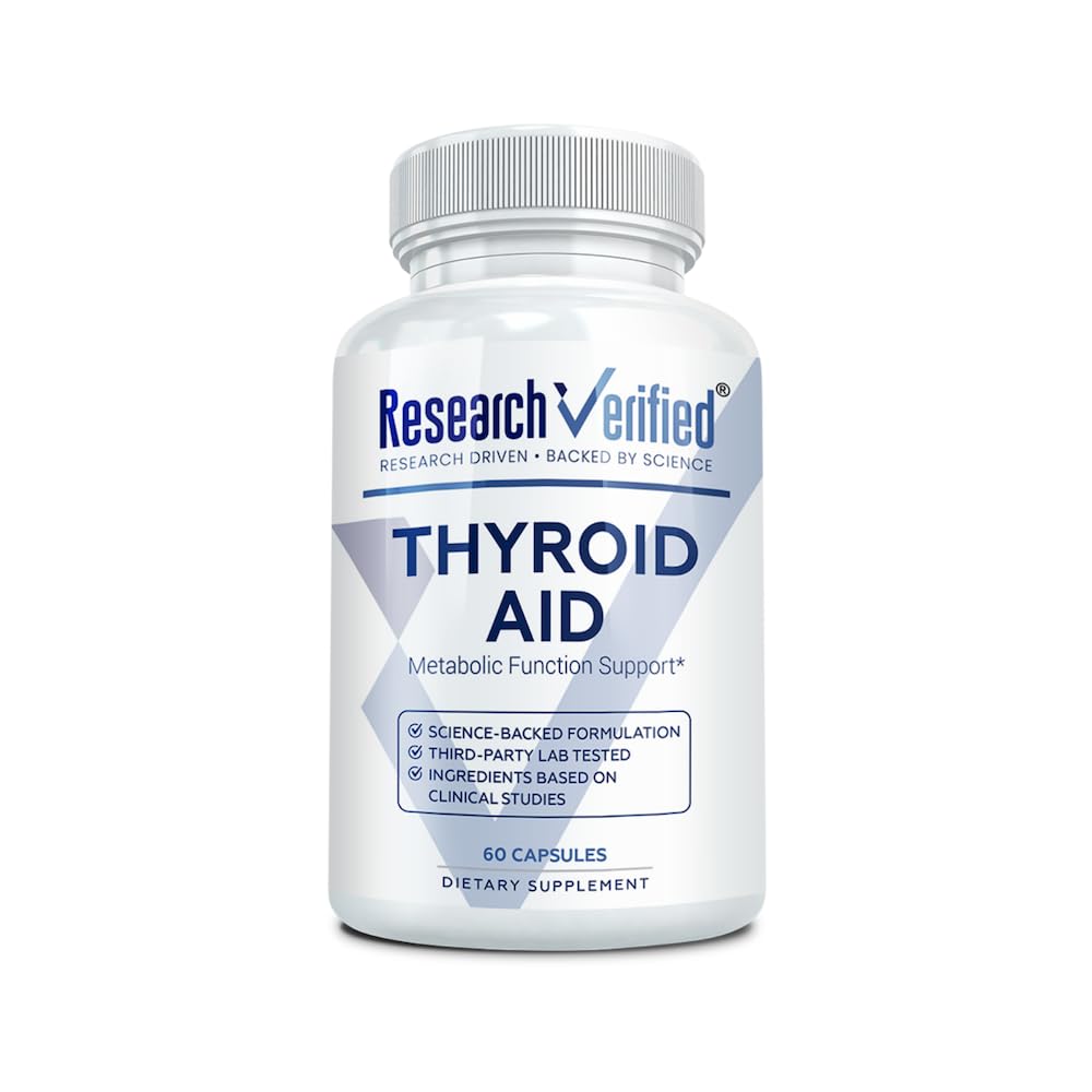 Cercetari Verificate® Ajutor tiroidian - Functie tiroidiana optima cu Iod Copper & Zinc - 260 mcg Seleniu - 100% Pur - Vegan Friendly - 60 capsule - 1 luna aprovizionare