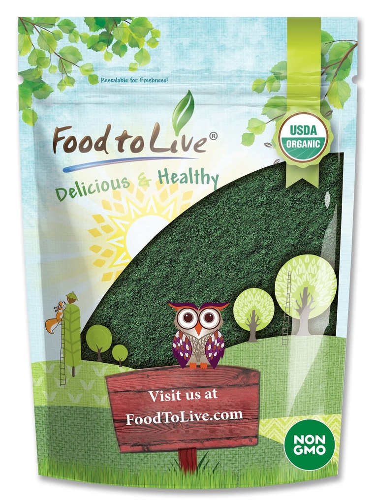 Hrană pentru a trăi organic Spirulina pulbere, 8 Ounces 