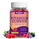 Gume de potasiu, supliment de potasiu masticabil 1000mg pentru adulți, sprijin cramps picior și sănătatea musculară pentru femei și bărbați - zahăr-gratuit,Vegan,60 Conte