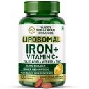Himalayan ORGANICS Organics Chelated Iron cu vitamina C,B12,Zinc & Folic Acid 