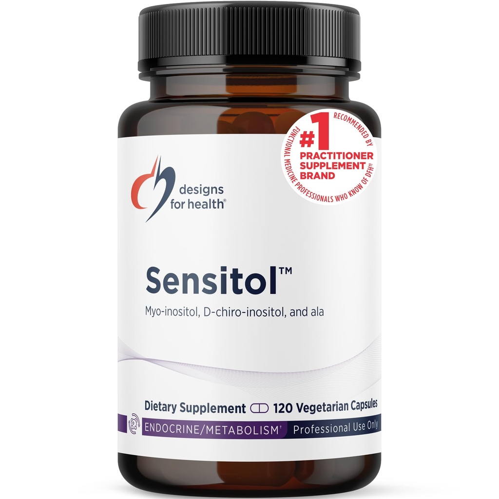 Proiectări pentru Inozitol pentru sănătate + Capsule ALA - Sensitol Myo-inozitol (MI) + D-Chiro Inositol (DCI) cu acid alfa lipoic - Vegan, supliment non-GMO (120 capsule)