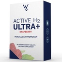 Active H2 Ultra+ comprimat de apă de hidrogen, zmeură naturală. Sprijină în general bunăstarea cu beneficii de hidrogen molecular 60 Serviri