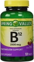 DOAR 1 ÎN PACK Spring Valley Rapid-Dizolva vitamina B12 2500 Mcg, suport metabolic, 120 Tablete aromă de cireşe