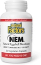 Factori naturali, Nem Natural Eggshell Membrane, promovează confort comun și flexibilitate, 30 capsule