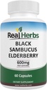 Herbs Real Elderberry Extract - Derived from 325mg of Elderberberries Standardized to 5% Flavonoids with 275mg of Elderberry Fruit Extract 5 : 1 - Boosts Imunity - 60 Vegetarian Capsules