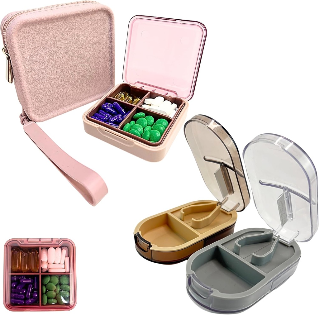 Pill Organizator și Pill Cutter Splitter Set