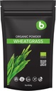b Organic Wheatgrass Powder, for Detox & Imunity Support, Superfood, Vegan, Rich in Fibers, Clorofill, Minerals, Gluten-Free, Raw, 1lb