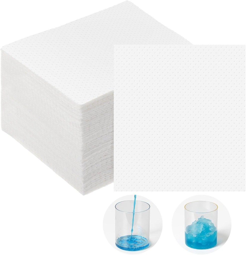 100 Pcs Vomit Absorbtive Pad de unică folosinţă Barf Paper Bulk pentru Emesis Bags Transformă voma în Gel Sarcina Greaţă Dimineaţa Stare de rău Auto Taxi Airplane Travel, poate ţine 18, 6 Oz/ 550 ml