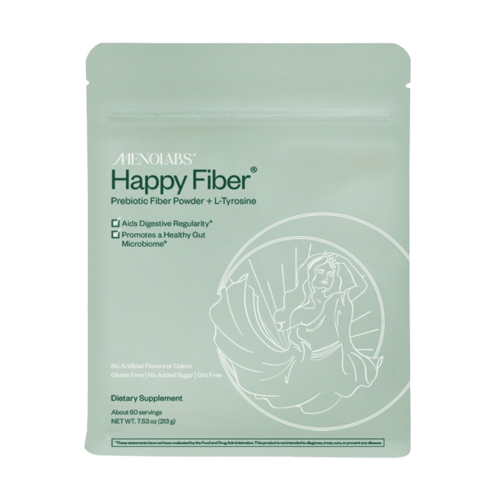 MENOLABS Supliment prebiotic fericit - 60 de serviri (213 g) - Menopauza cu model expert pentru femei, cu L-Tyrosine