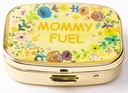 AmyZone Metal Pill Organizator de călătorie prietenos portabil Compact cutie pilula Drăguț caz Pilula pentru a deține vitamine/Tylenol/Fish ulei/Supplements/Meds/Tablet pentru Purse/Pocket (mammy Fuel)
