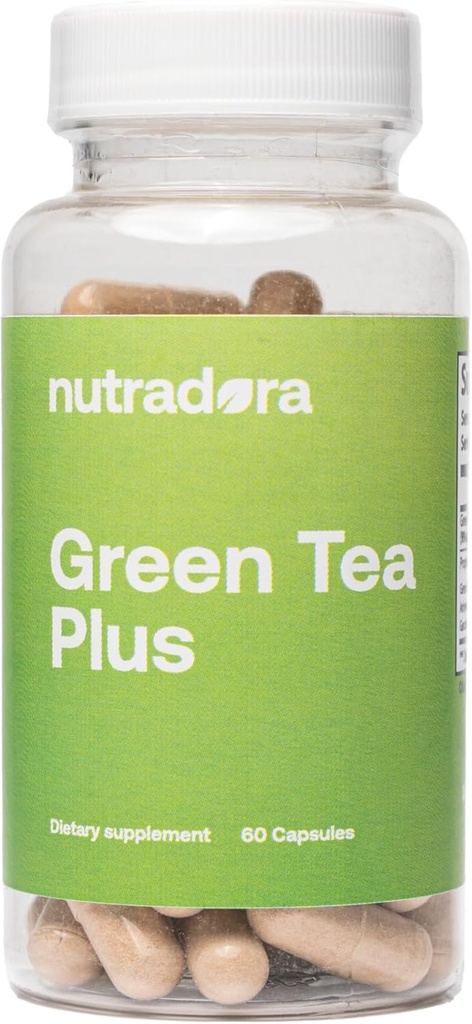 Capsule de extract de ceai verde cu EGCG și extract de cafea verde - Supliment vegetal organic cu suport de digestivie pentru femei și bărbați, Vegan, 60 pastile
